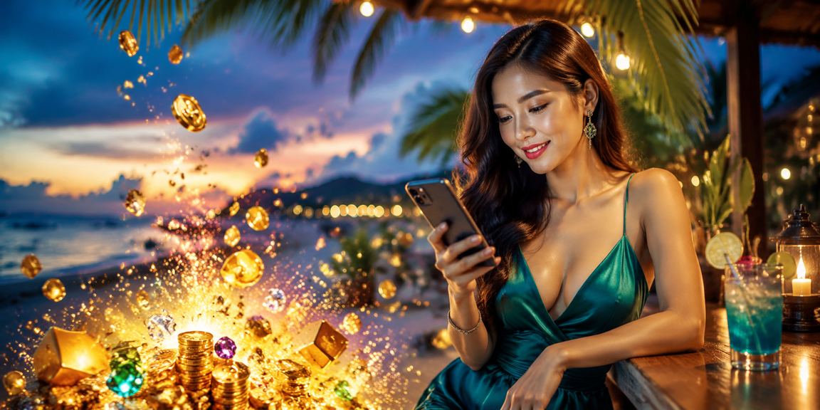 Pengguna Langkawi menggunakan aplikasi mudah alih 935 kasino gaya Melayu di telefon Android
